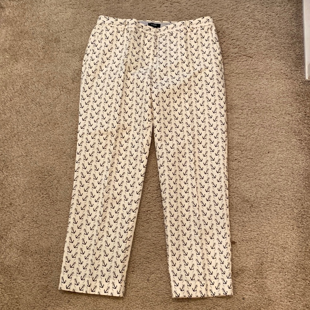 J. Crew nautical summer pants 4 cotton like new